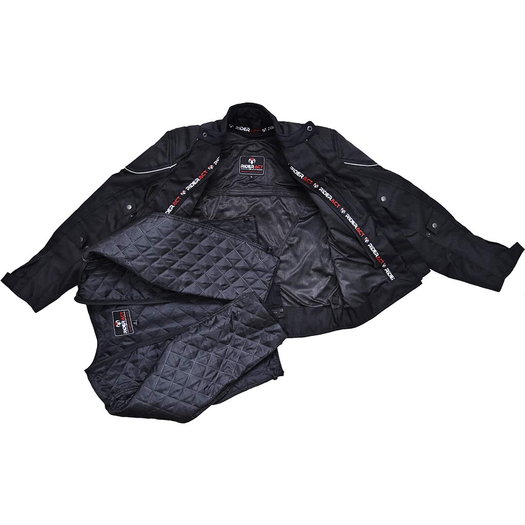 Motorbike Textile Jacket Waterproof Black