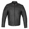 RIDERACT® Mens Distressed Leather Motorcycle Jacket
