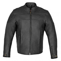 Leather motorcycle jacket Black