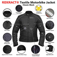 Textile Motorbike Jacket infographics