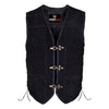 Mens Suede Leather Vest Black