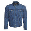 RIDERACT® Men’s Blue Denim Jacket Road Rush Biker Jacket