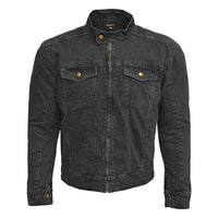 motorcycle denim jacket black