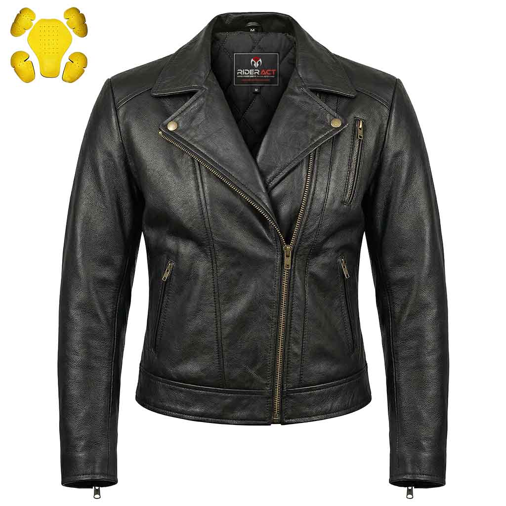 Black leather jacket