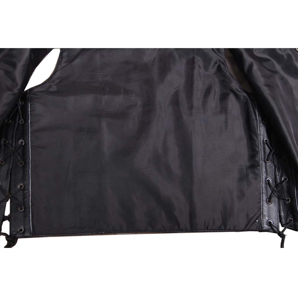 Leather Vest Men Motorcycle Bikers Riders Genuine Antique Hook