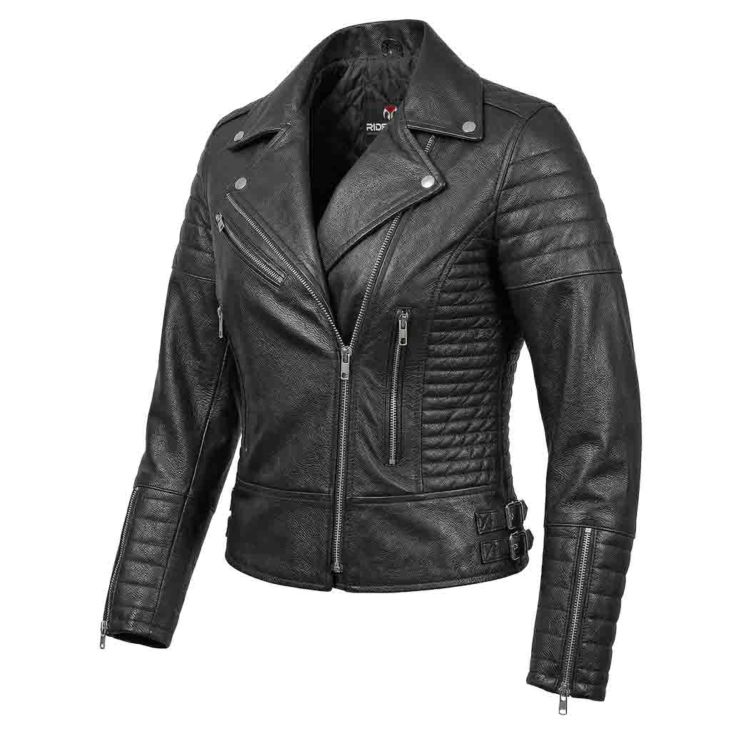 Women Motorcycle Jacket Black