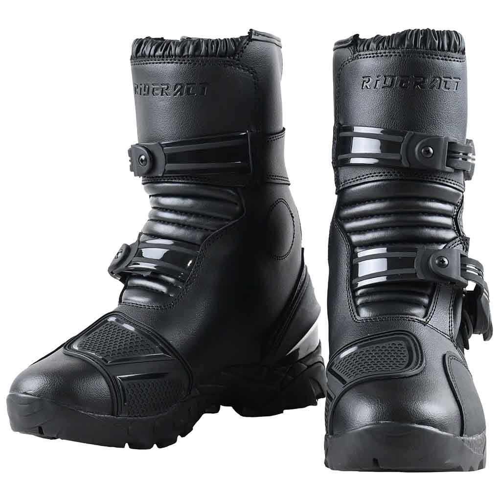 men motorcycle boots black