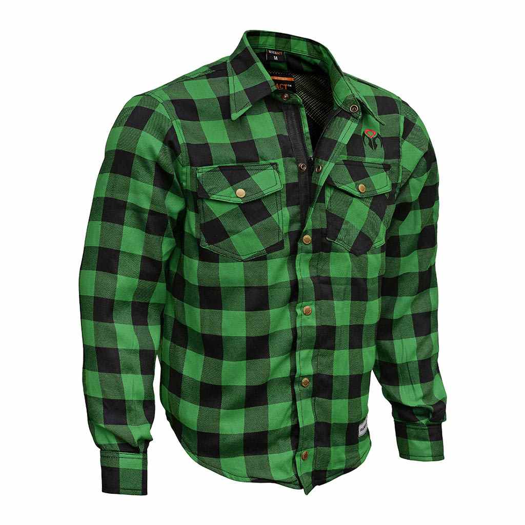 rideract Reinforced kevlar shirt green