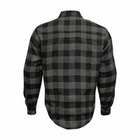 Flannel Shirt Back Grey Black