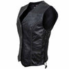 Adjustable leather motorcycle vest ladies