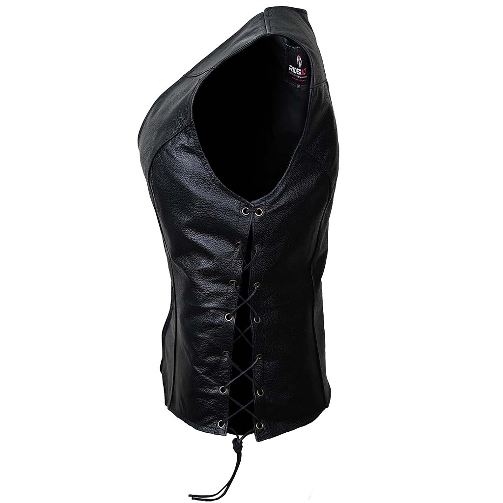 Bike lady vest with side lacing