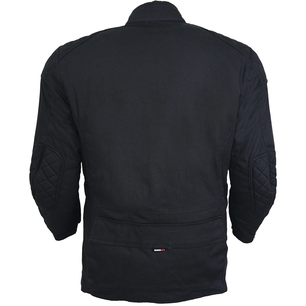 Cotton motorcycle jacket Back Pose