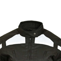 Velcro and press closure foamed collar Biker Jacket Women