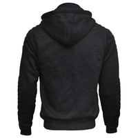 RIDERACT motorcycle hoodie black back pose