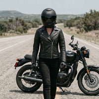 Leather Motorcycle Jacket Black