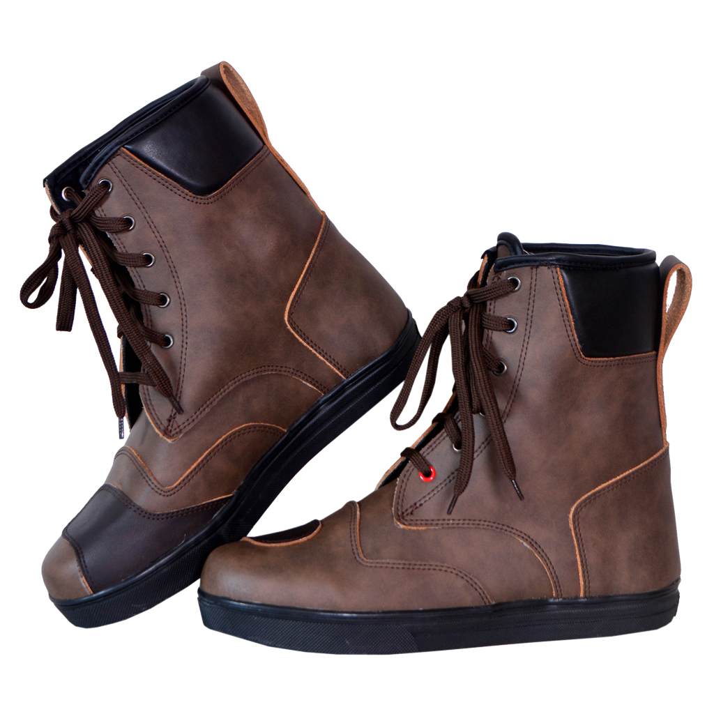 RIDERACT motorcycle sneakers brown