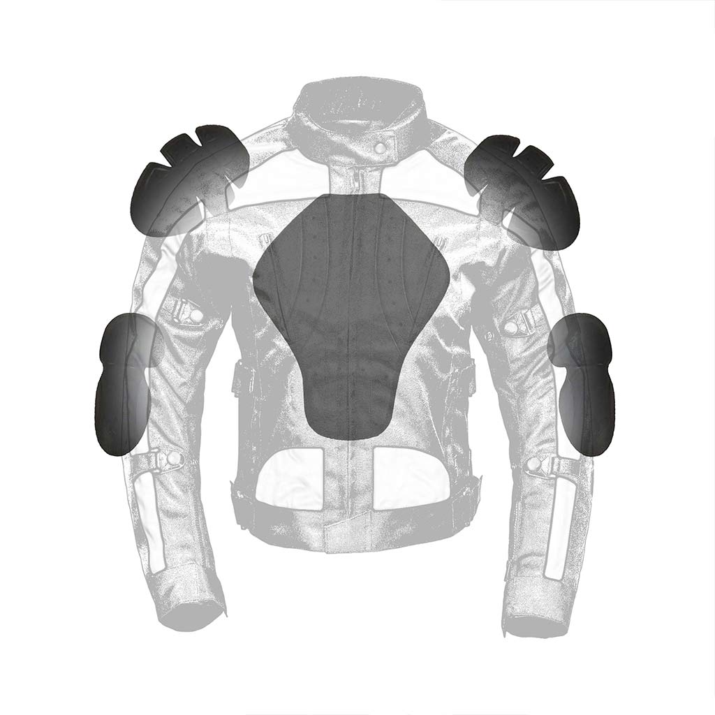 CE standard side armor pockets inside biker safety jacket