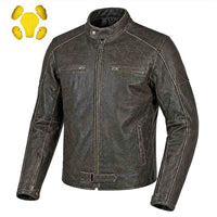 Distressed Leather Motorcycle Jacket