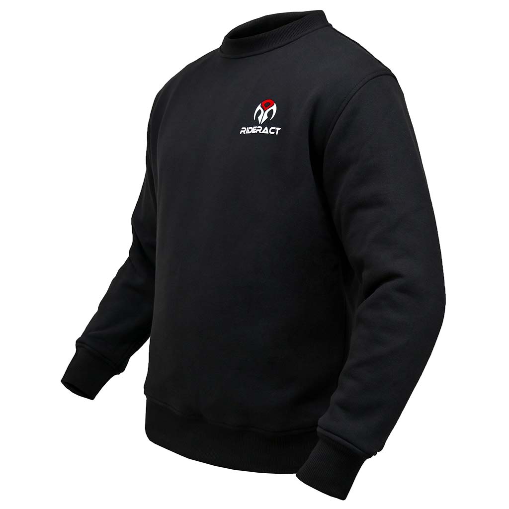 Kevlar Sweat shirt Black Reinforced with Aramid Fiber
