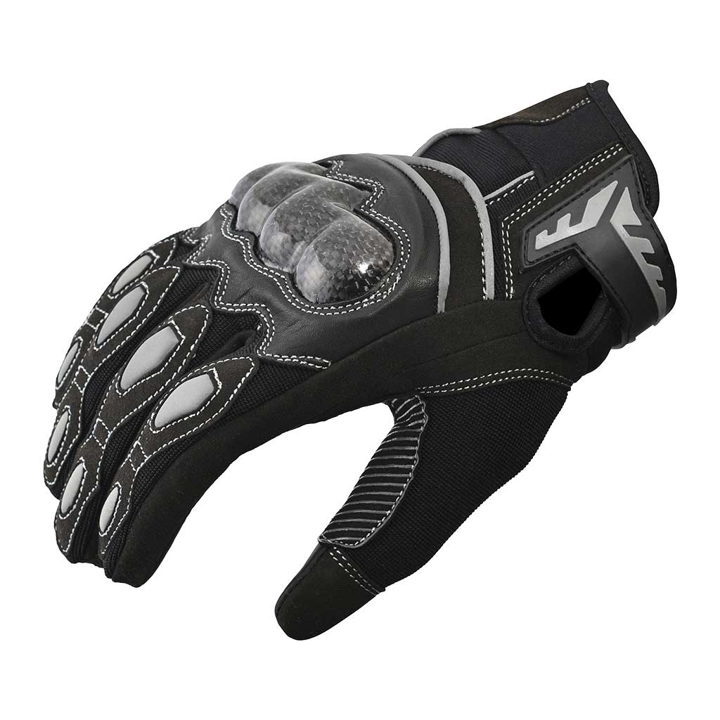 Leather motorcycle gloves