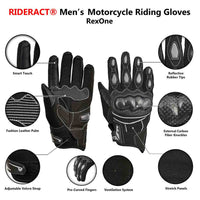 Leather motorcycle gloves RexOne