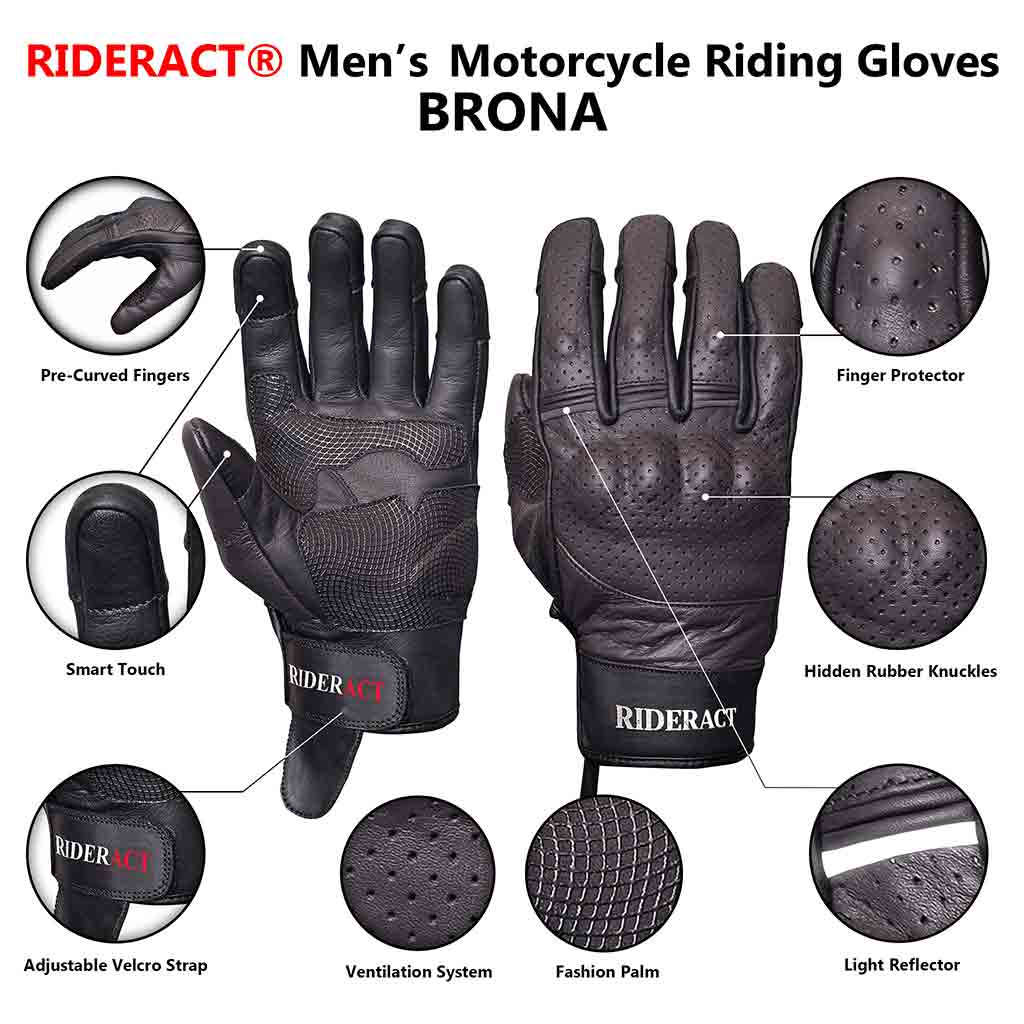 Infographics Men Riding Gloves BRONA