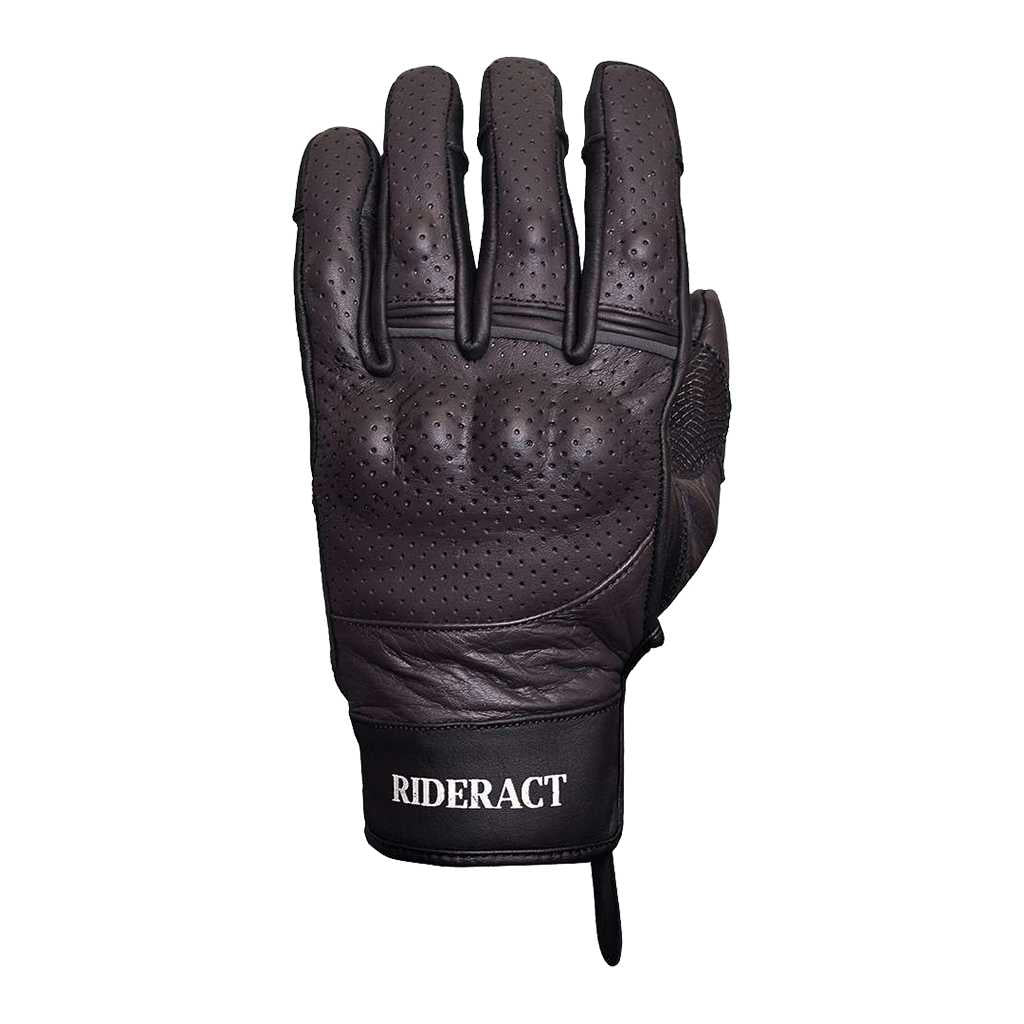 RIDERACT Leather Motorcycle Gloves