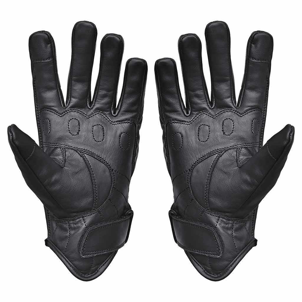 leather moto gloves