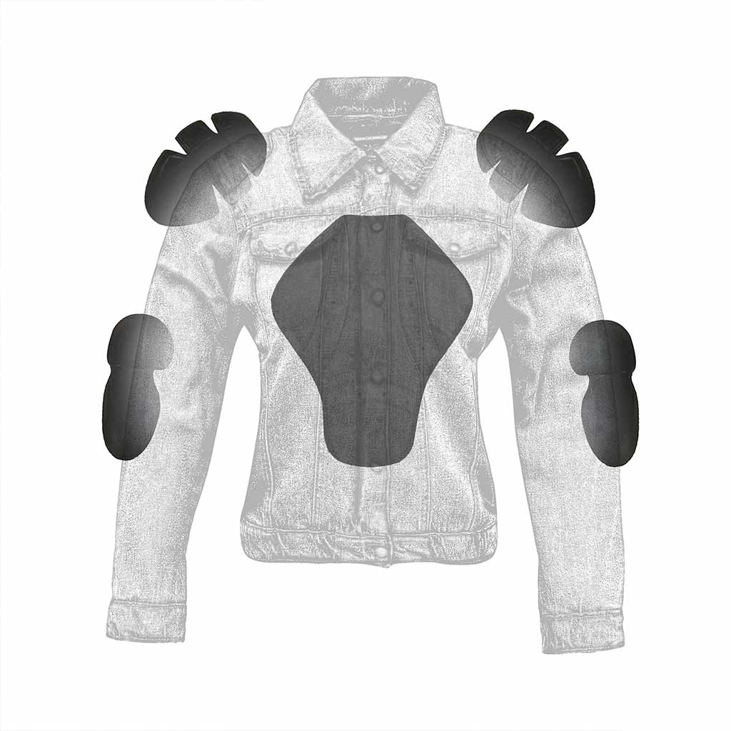 Internal CE standard size armor pockets Biker jacket for Women