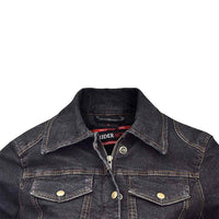 Two chest pockets with stud press flaps denim jacket Women