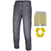 Men Riding Jeans Grey Reinforced with Aramid Fiber