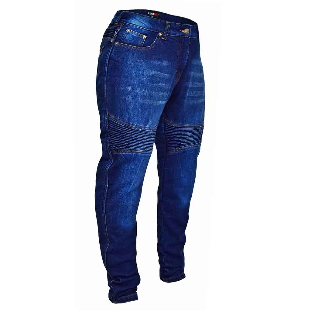RIDERACT Women Biker Jeans Blue
