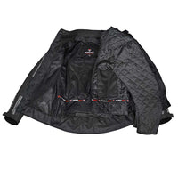 CE standard side armor pockets inside Textile Motorbike jacket for Men