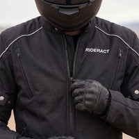 black motorcycle jacket