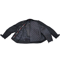 Black quilted Liner Biker jacket for men