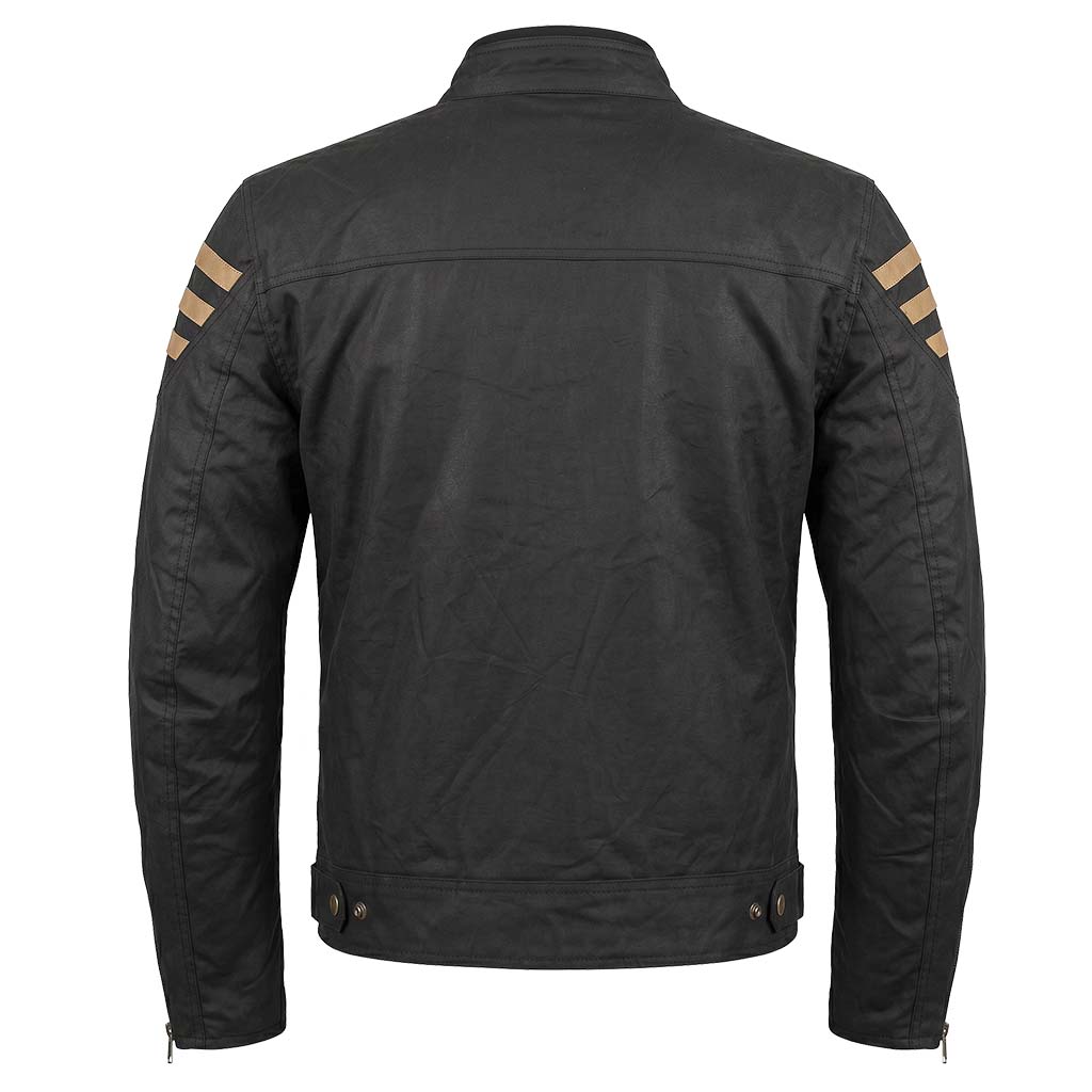 black textile motorbike jacket
