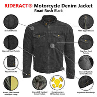 Infographics Motorcycle Denim Reinforced Jacket