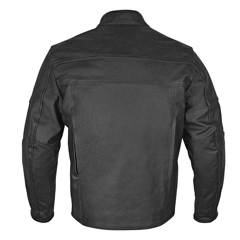 Leather motorcycle jacket Black