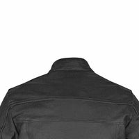 Back Side of classic touring leather Motorcycle jacket for classic australian men