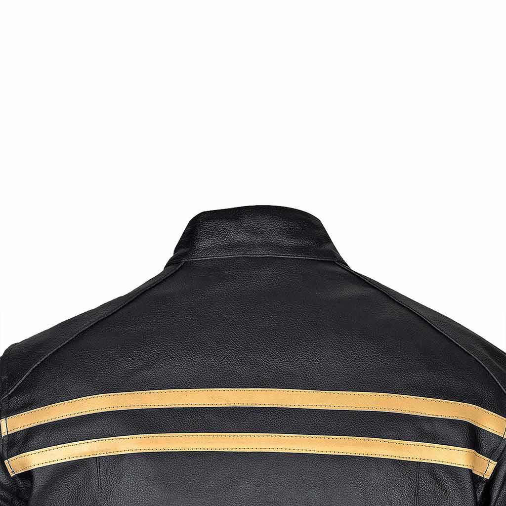 Back Side Touring Moto Leather Jacket Striper