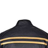 Back Side Touring Moto Leather Jacket Striper