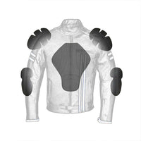 Internal Armour pockets for shoulder, elbows and back pad Leather jacket men