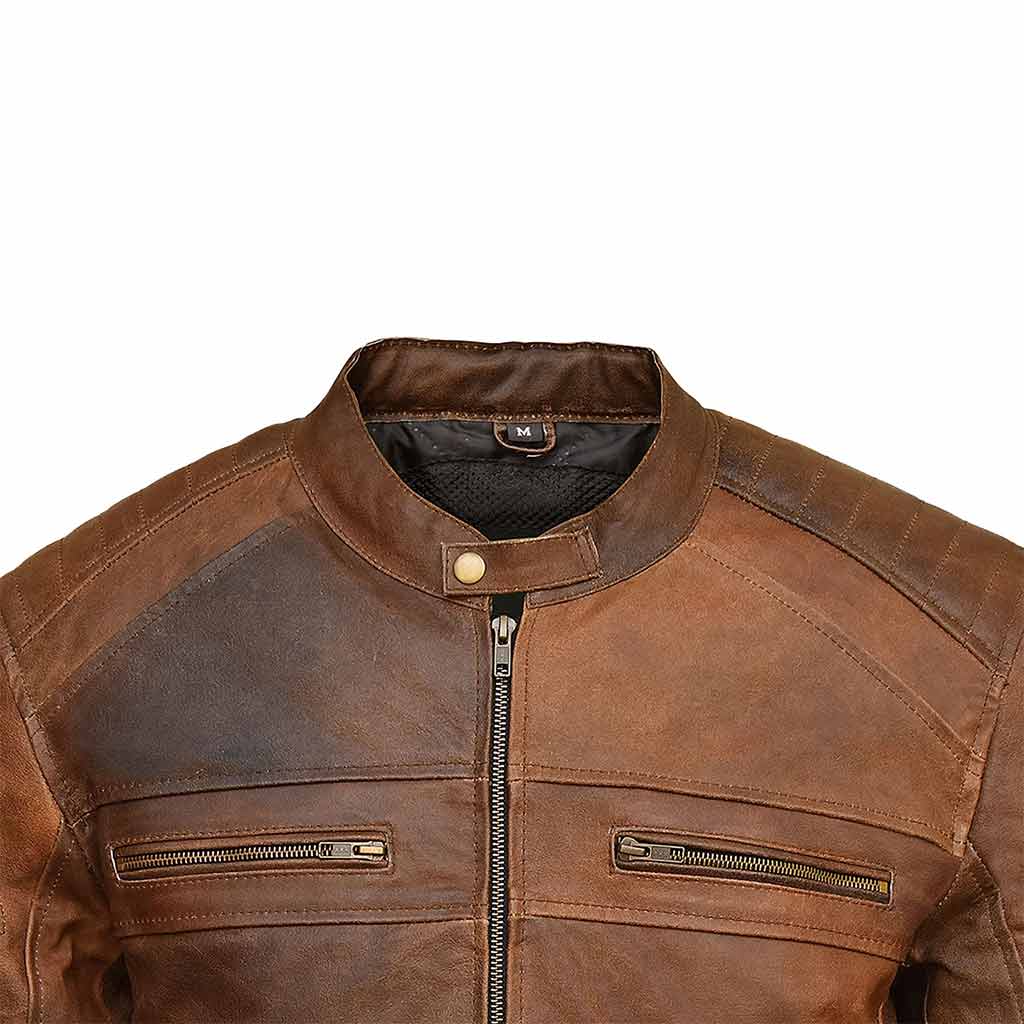 Motorbike jacket brown