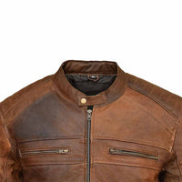 Motorbike jacket brown