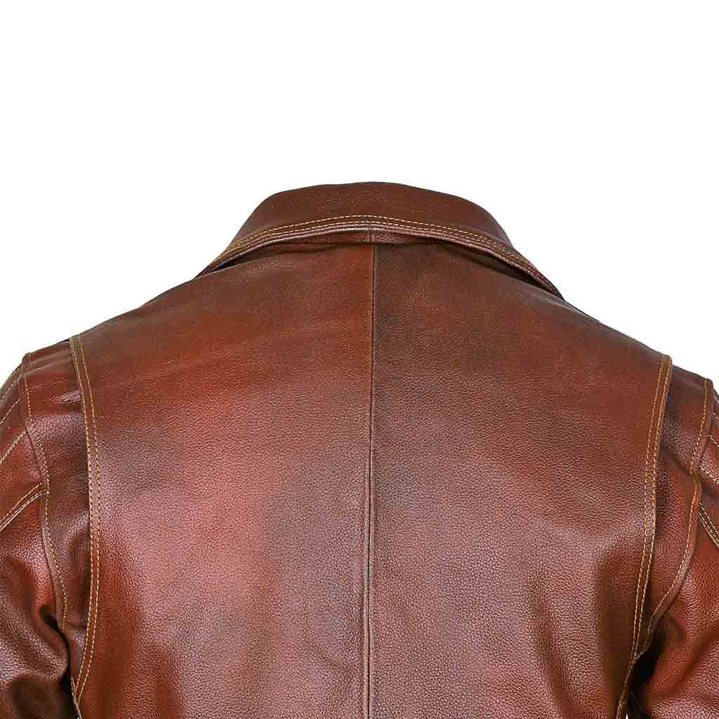 Back Side Modern Brando Style Tan Brown Moto jacket