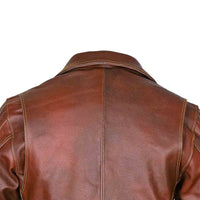 Back Side Modern Brando Style Tan Brown Moto jacket