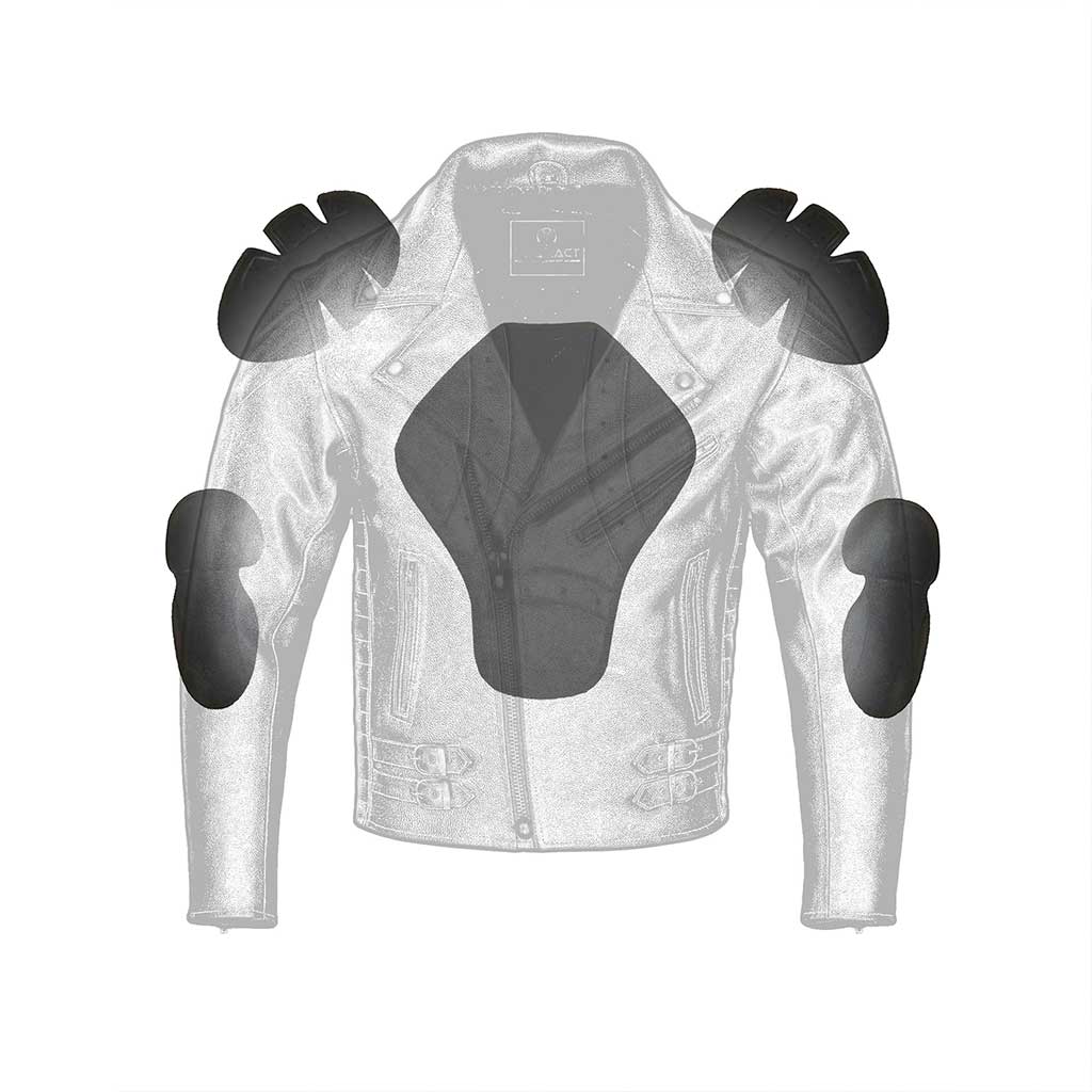 Internal CE standard Armor pockets leather Motorcycle jacket