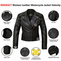 Infographics Women motorcycle Jacket