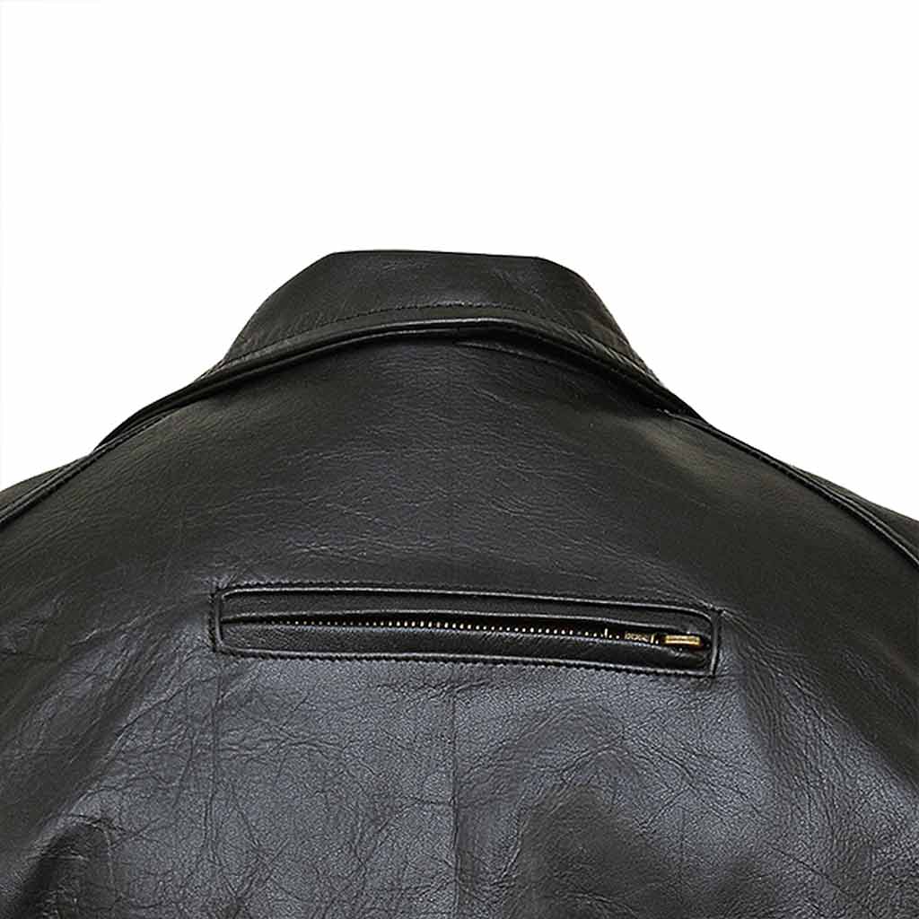 Women Leather Motorcycle Jacket Back Side