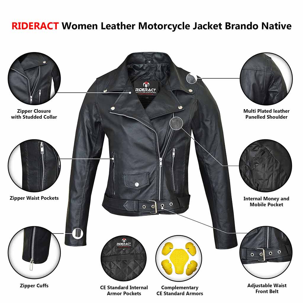 Infographic Women Moto jacket